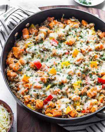 italianamerican-turkeysweetpotatoskillet