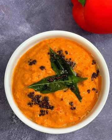 southindian-andhra-capsicumchutney