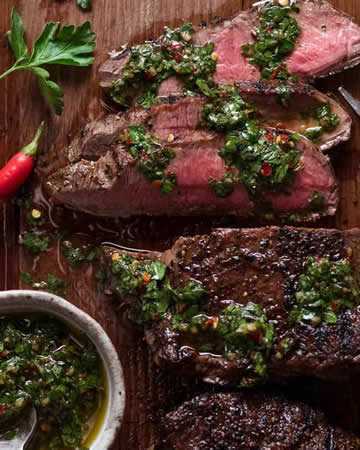 argentinean-skirtsteakchimichurrisauce