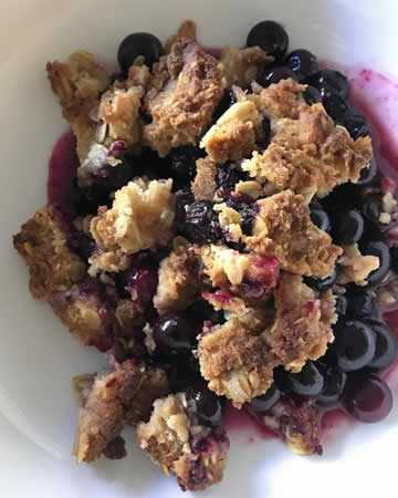 airfryer-blueberrycrumble