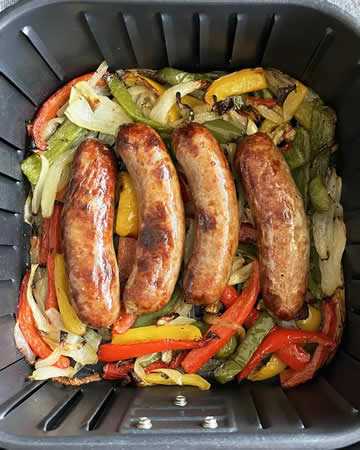 airfryer-sausagepeppers