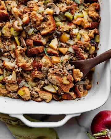 breadstuffingsausageapples