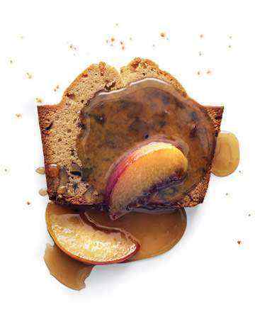 brownsugarwalnutpoundcakepeachmaplesauce