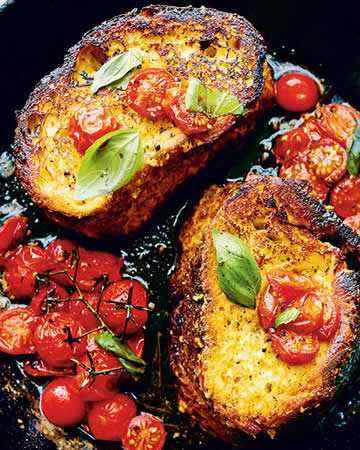 savouryfrenchtoastcherrytomatoesbasil