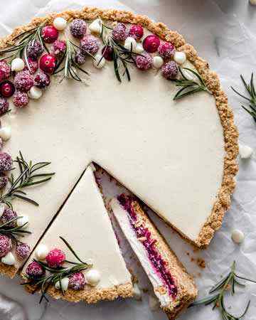 whitechocolatecranberrytart
