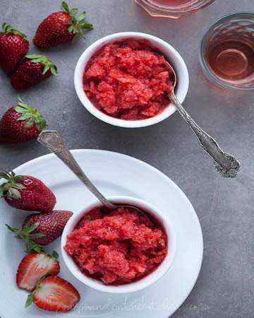 strawberryrosewinegranita