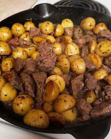 garlicbuttersteakpotatoes
