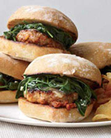italiansausageburgersgarlickyspinach