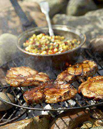 molasseschileglazedporkmedallionssmokycornredpepperrelish