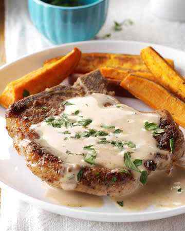 sageporkchopsciderpangravy