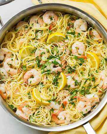pastagarlicbuttershrimpspinach