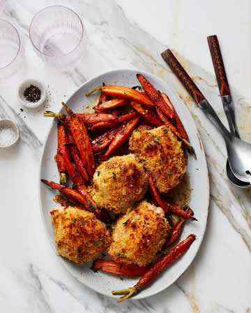 pankocrustedroastchickenthighsmustardthyme