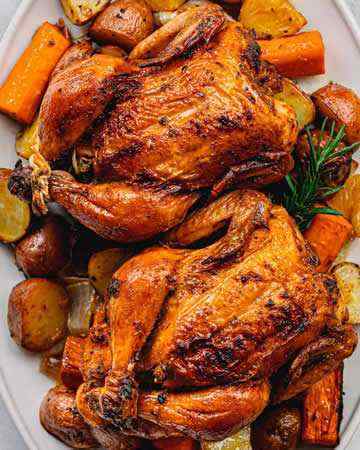 roastedcornishhenvegetables