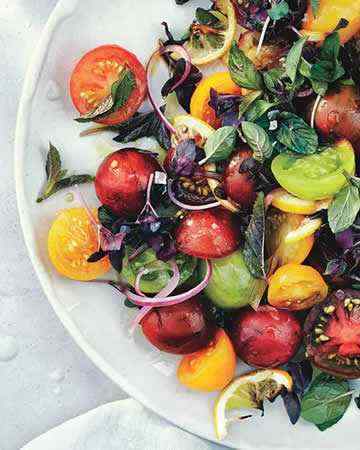 tomatoonionroastedlemonsalad