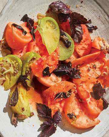tomatosaladwarmbasildressing