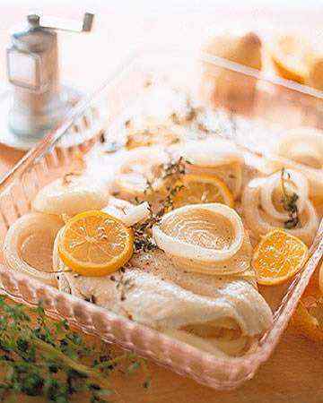 bakedflounderonionlemon