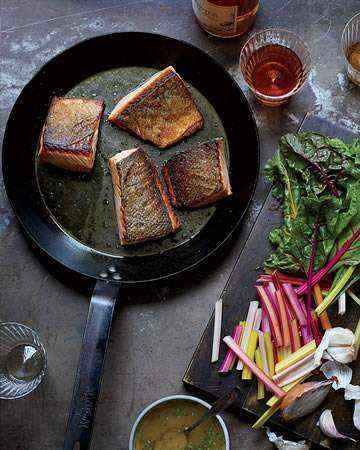 pansearedsalmonwiltedchard
