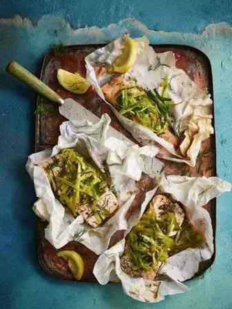 salmonleekscapersparchment