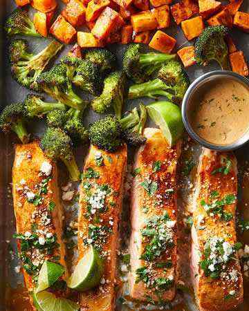 sheetpansalmonsweetpotatoesbroccoli