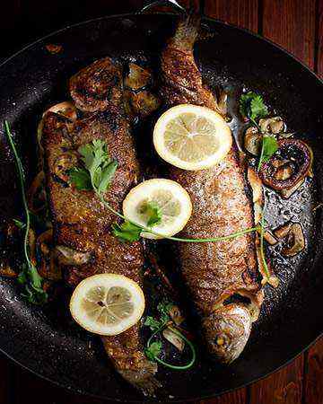 wholepanfriedtroutstuffedlemongarlic