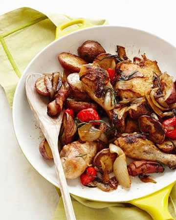 skilletchickenpotatoespeppers