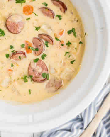 slowcookercheesypotatokielbasasoup